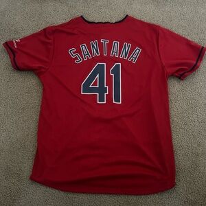 Cleveland Indians Carlos Santana Jersey #41 Size XL Red  Match-Up